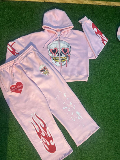 Real Lovers Never Die Pink SweatSuit